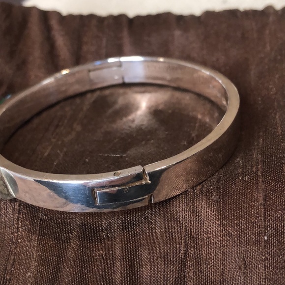 TAXCO Sterling Silver Cuff Bracelet Onyx Lapis Turquoise Malachite Azurite - Picture 8 of 10